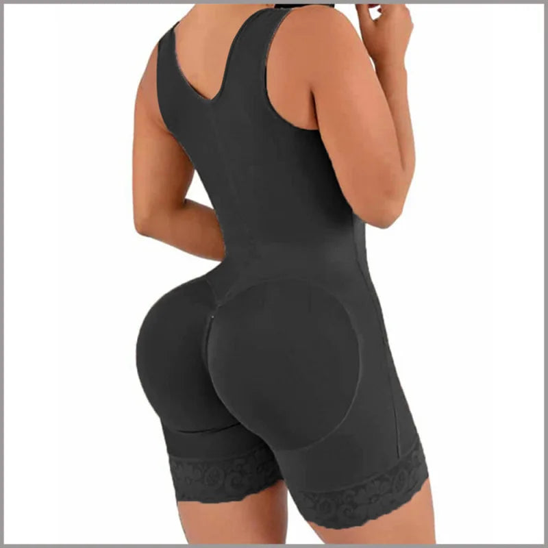 Women Bodysuit Shapewear Fajas High Compression Shorts Slimming Sexy Shaping Underwear Tummy Control Body Shaper with Buckle