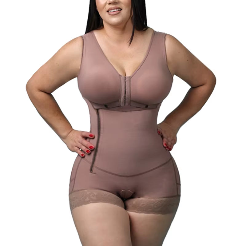 High Compression Sleeveless Bra Slimming Bodysuit Postpartum Recovery Waist Trainer Body Shaper Tummy