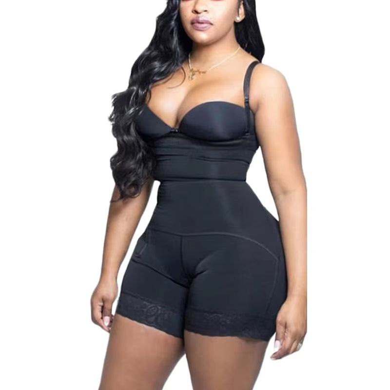 High Compression Natural Butt Lifting Effect Bodysuit Seamless Shapewear Thin Straps Reductive Girdle Woman Fajas Colombianas