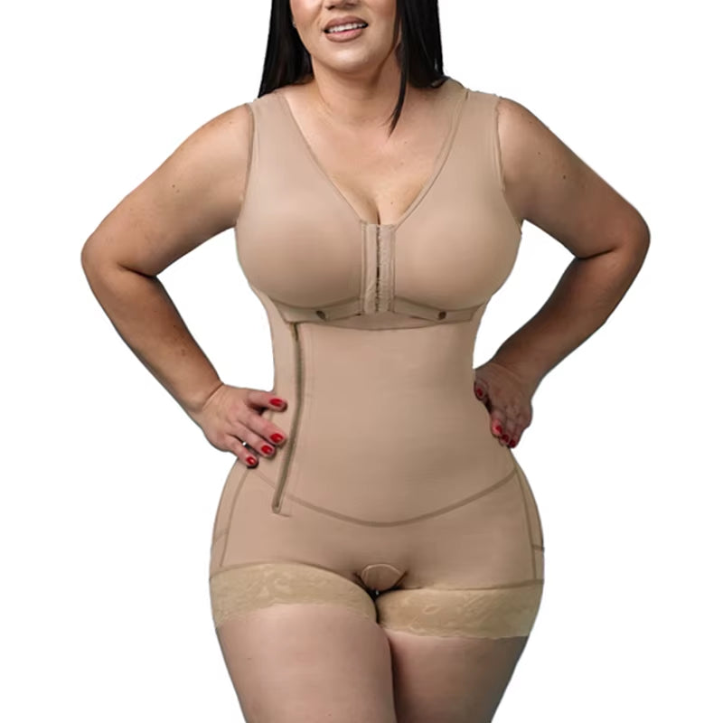 High Compression Sleeveless Bra Slimming Bodysuit Postpartum Recovery Waist Trainer Body Shaper Tummy