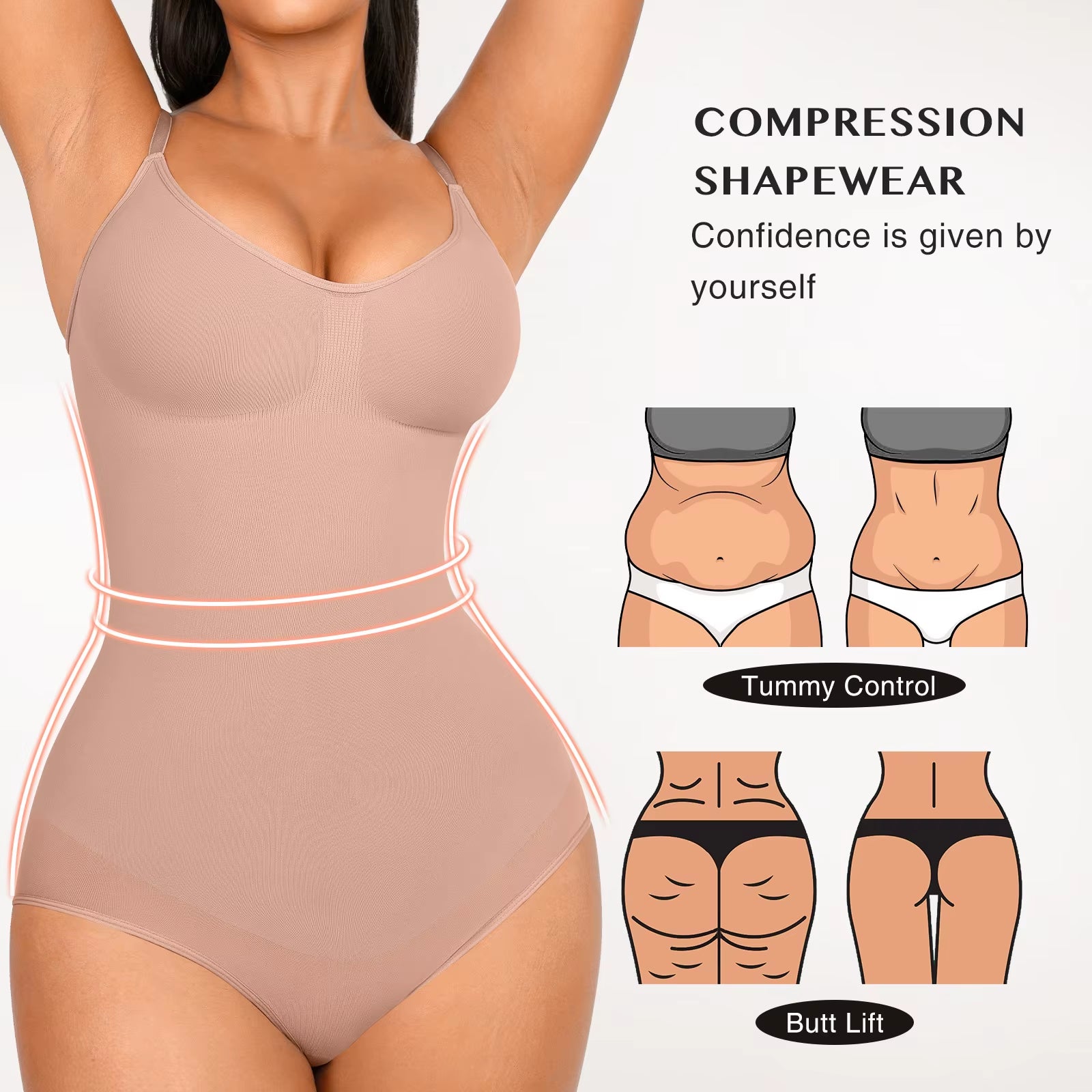 Dupes Seamless Bodysuit Snactch Waiist Shapewear Different Shades